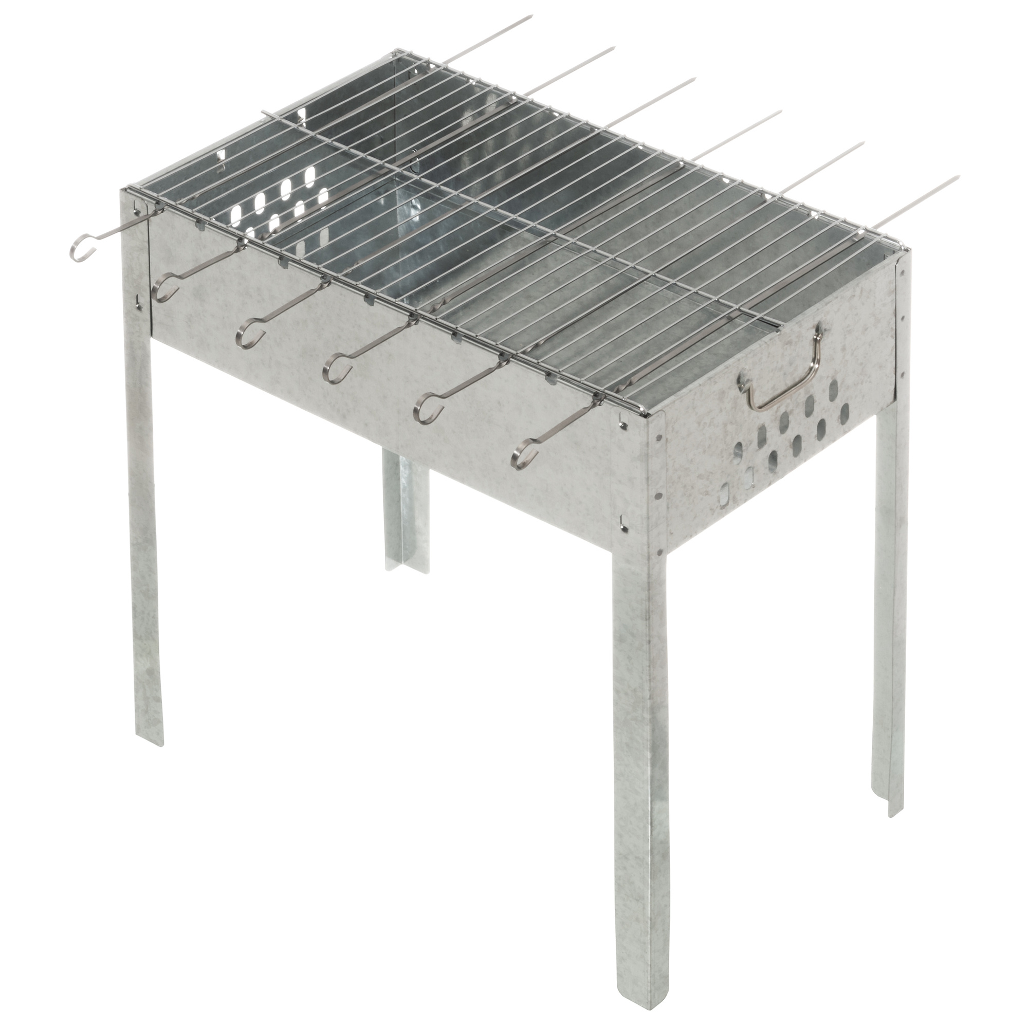 Mustang Holzkohlegrill Mit Spießen 50 X 30 Cm