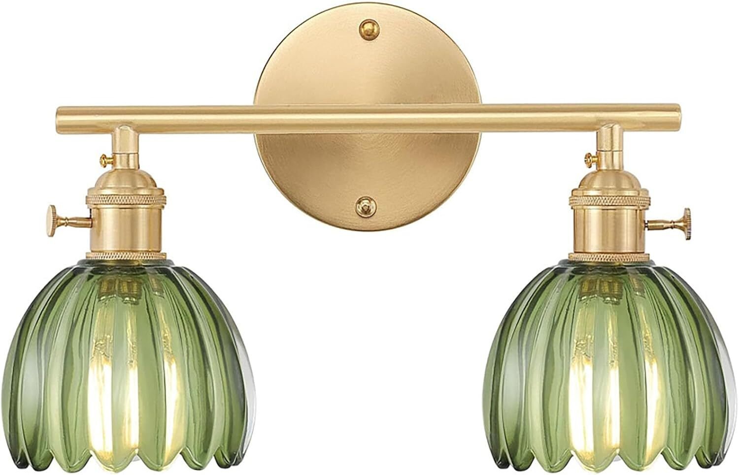 Axhup – Applique Murale Industrielle Rétro En Verre Vert – Abat-jour