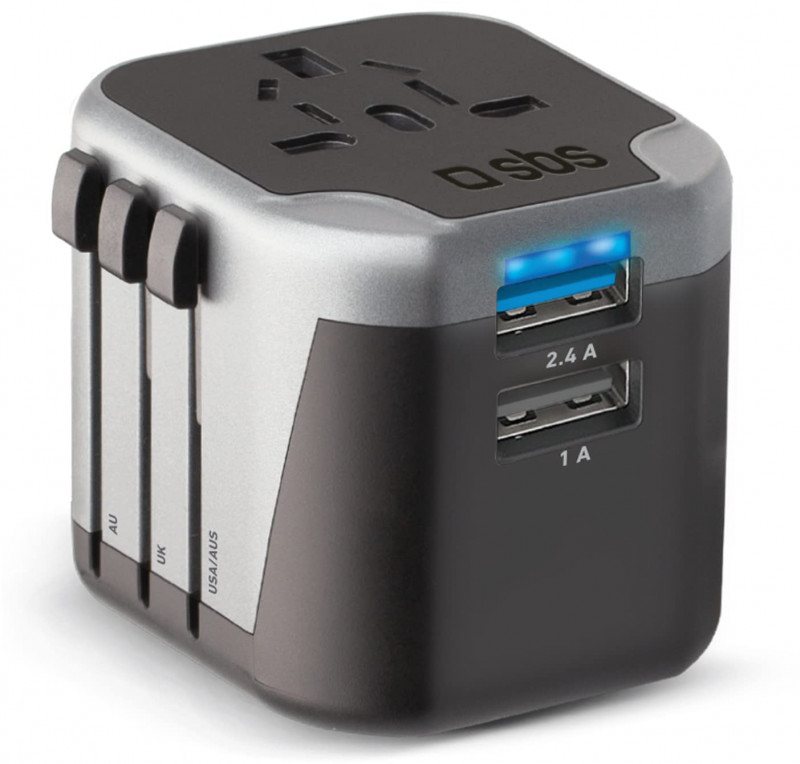 Sbs Schwarz Teadapt2usbuni Ladegerät Für Mobilgeräte Silber - Image 4