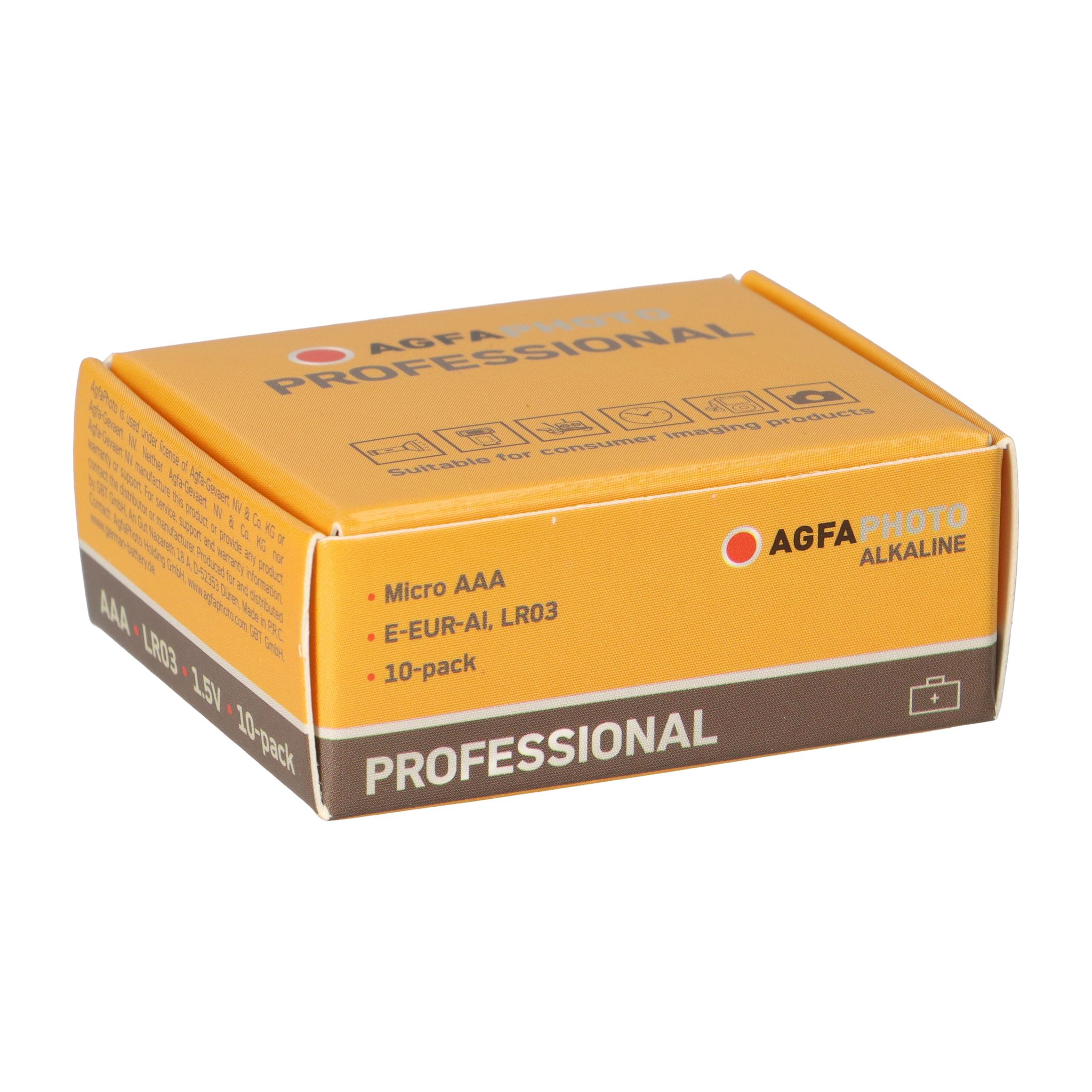 Agfa Agfaphoto Professional Micro (Aaa)-Batterie Alkali-Mangan 1.5 V 10 St.