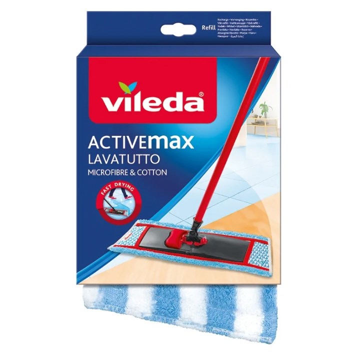Vileda Blau - 141001 Lavatutto Baumwolle Ersatz Und Mikrofasertuch, Maximale Saugfähigkeit Und Sauberkeit