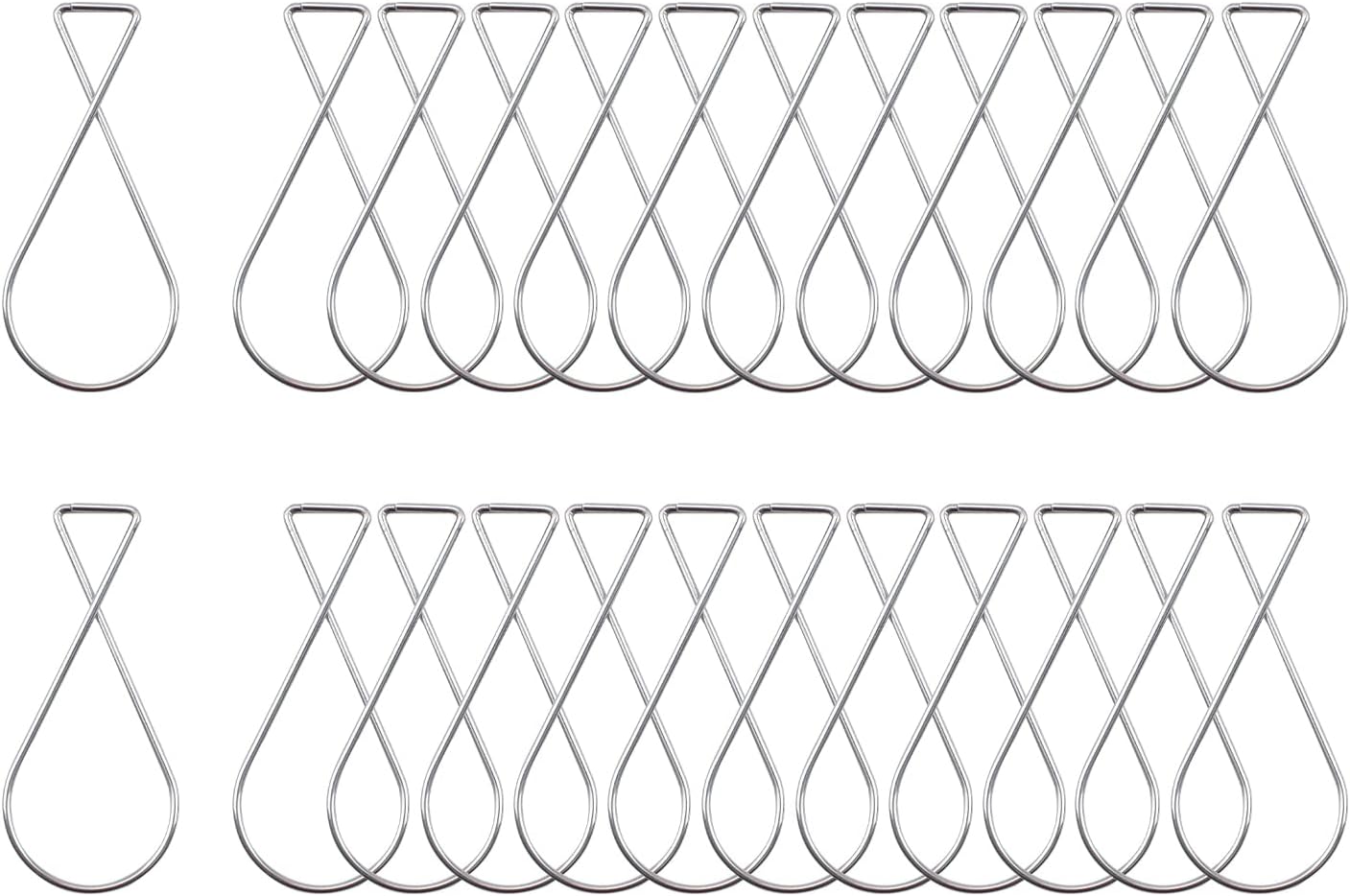 Crochets de plafond à ressort en acier, 5 kg, forme de 8, 1,5 x 63 mm, lot de 100