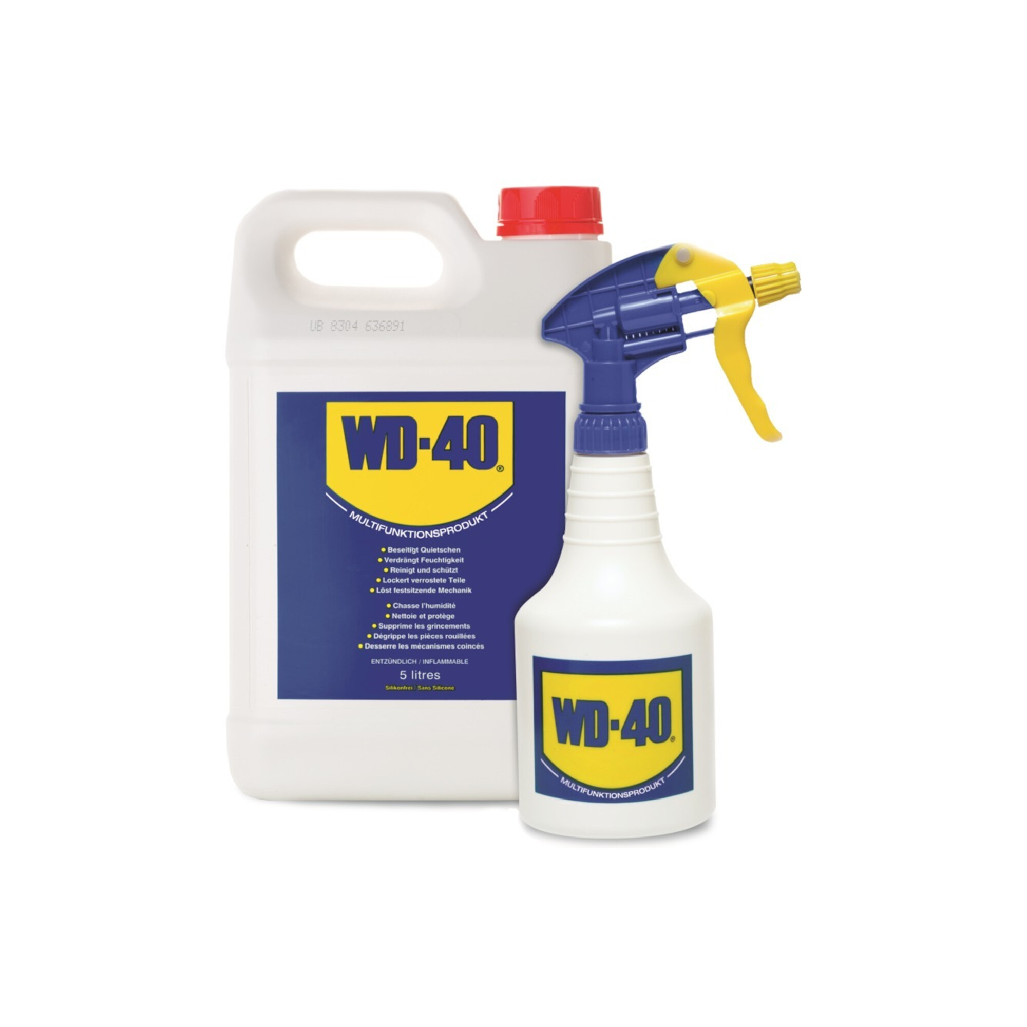 Wd-40 Braun Vielzweckspray 5 Liter Kanister Mit Sprühflasche Z. Nachfüllen Rostlöser
