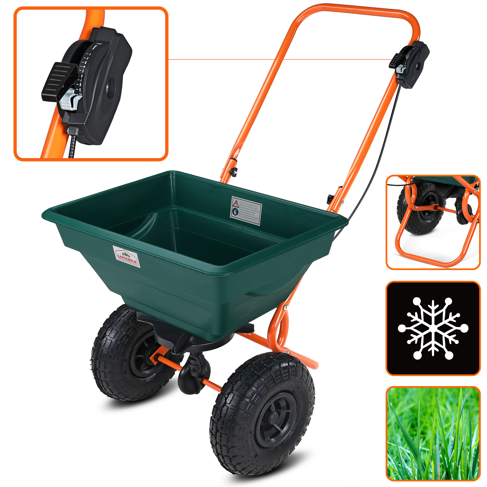 Gardebruk - Spandisale 20l Spargisale Regolabile Xxl Con Pneumatici Sp GARDEBRUK