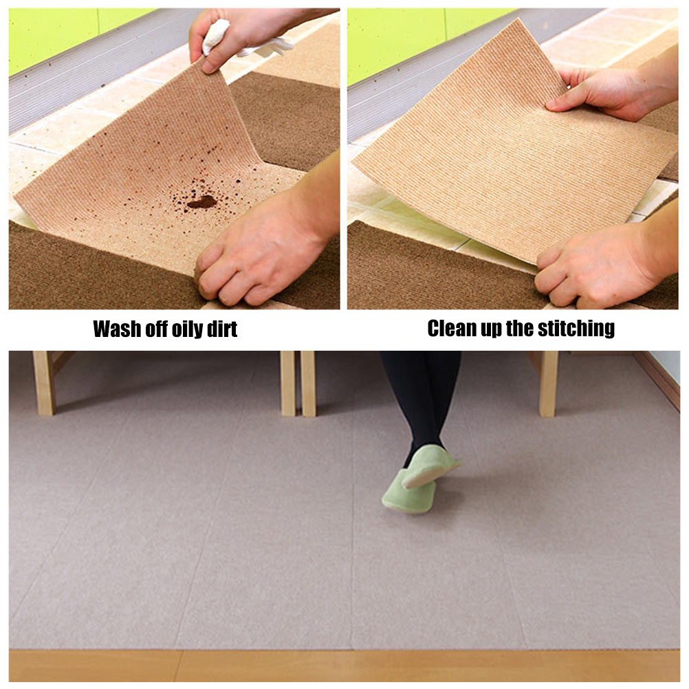 Tapis de sol autocollant 30x30 cm, moquette de protection antidérapante, résistant à l'usure