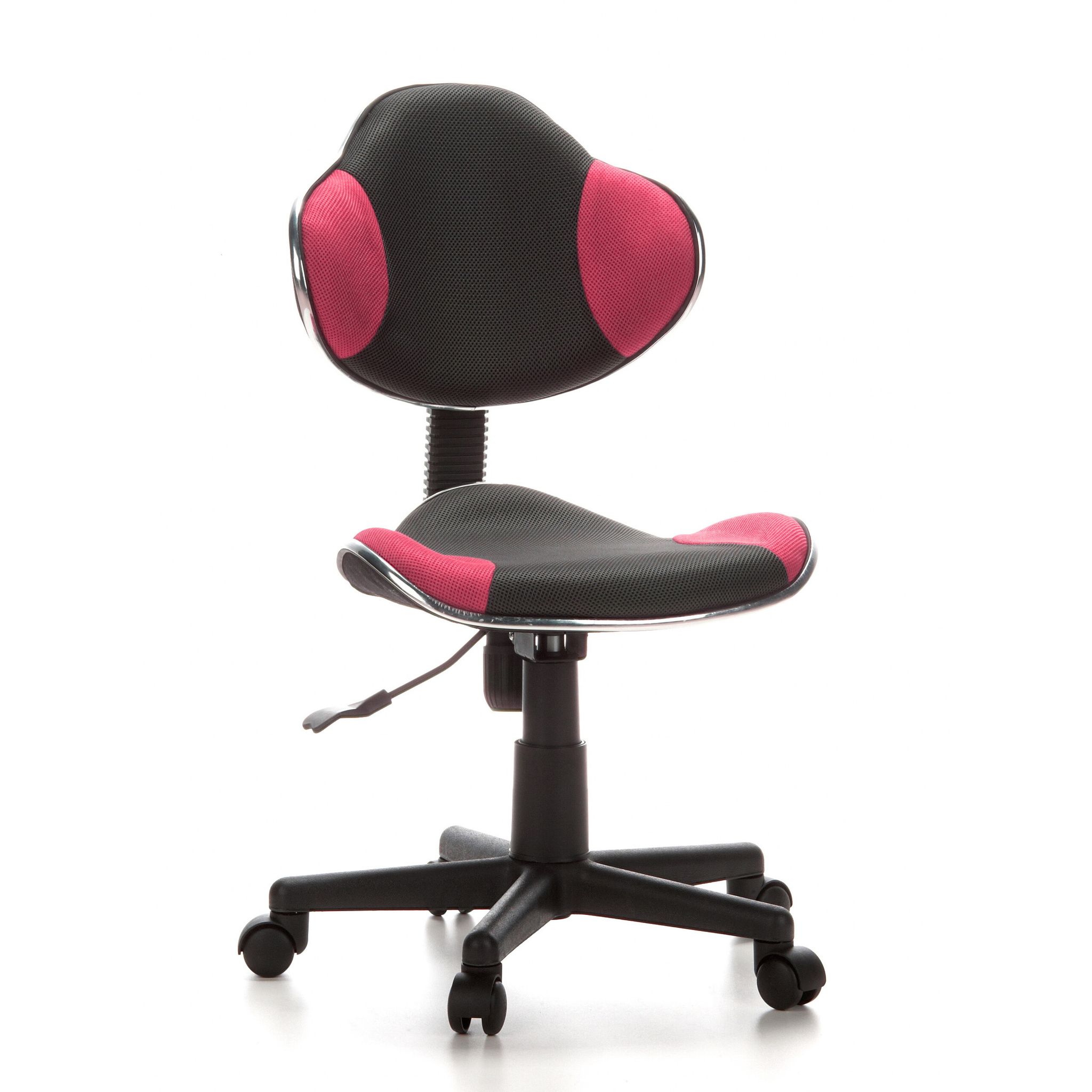 Kinderschreibtischstuhl / Kinderstuhl Kiddy Gti-2 Stoff Grau / Pink Hjh Office