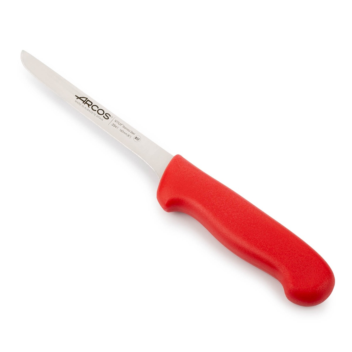 Arcos Rot Ausbeinmesser Farbe - Prof 294122 In Edelstahl Nitrum Und Mango Ergonomische E Polypropylenklinge Und 16 Cm Klinge, Vitrine