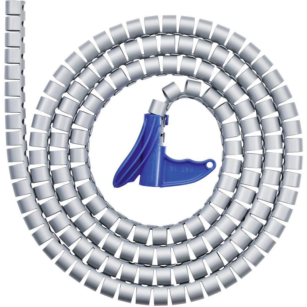 Hellermanntyton Versilbert 161-64206 Hwpp-16Mm-Pp-Sr-K1 Kabelschlauch 16 Mm (Max) Silber 2 M