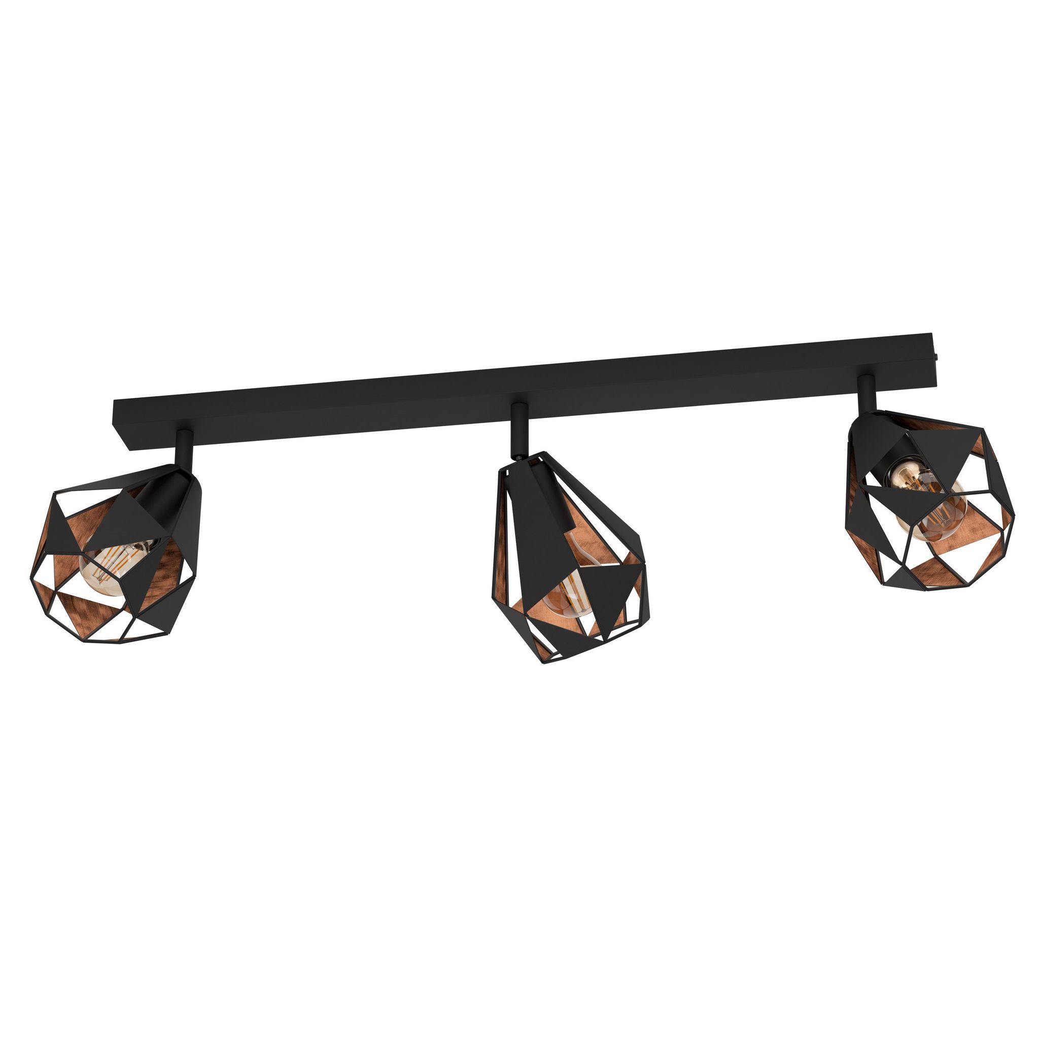 Eglo 3er Spot Carlton 7 schwarz kupfer 73 x 16 cm - Bild 3