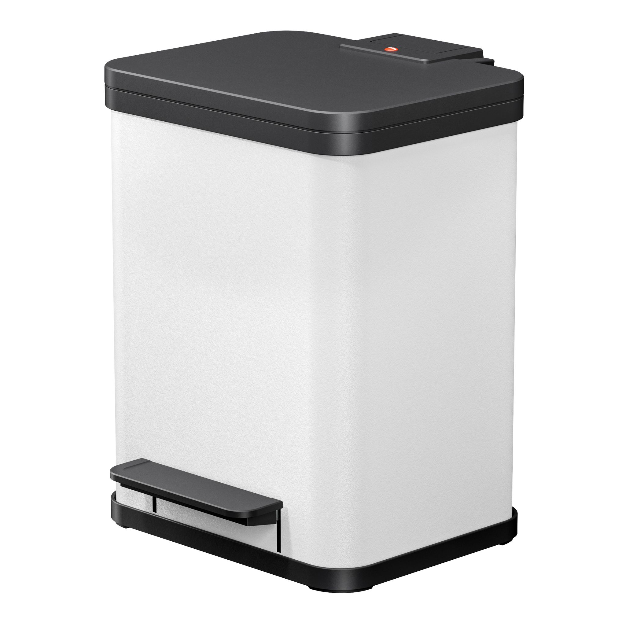Hailo Öko Duo Plus M, Tret-mülltrenner, 2x9 Ltr, Weiß, Matt