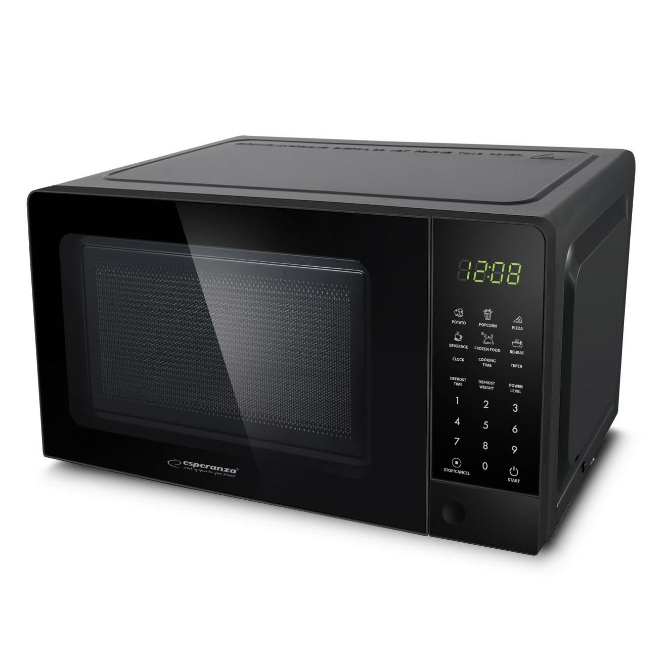 Schwarz Eko009 Mikrowellenherd 1100W - Esperanza - Bild 6