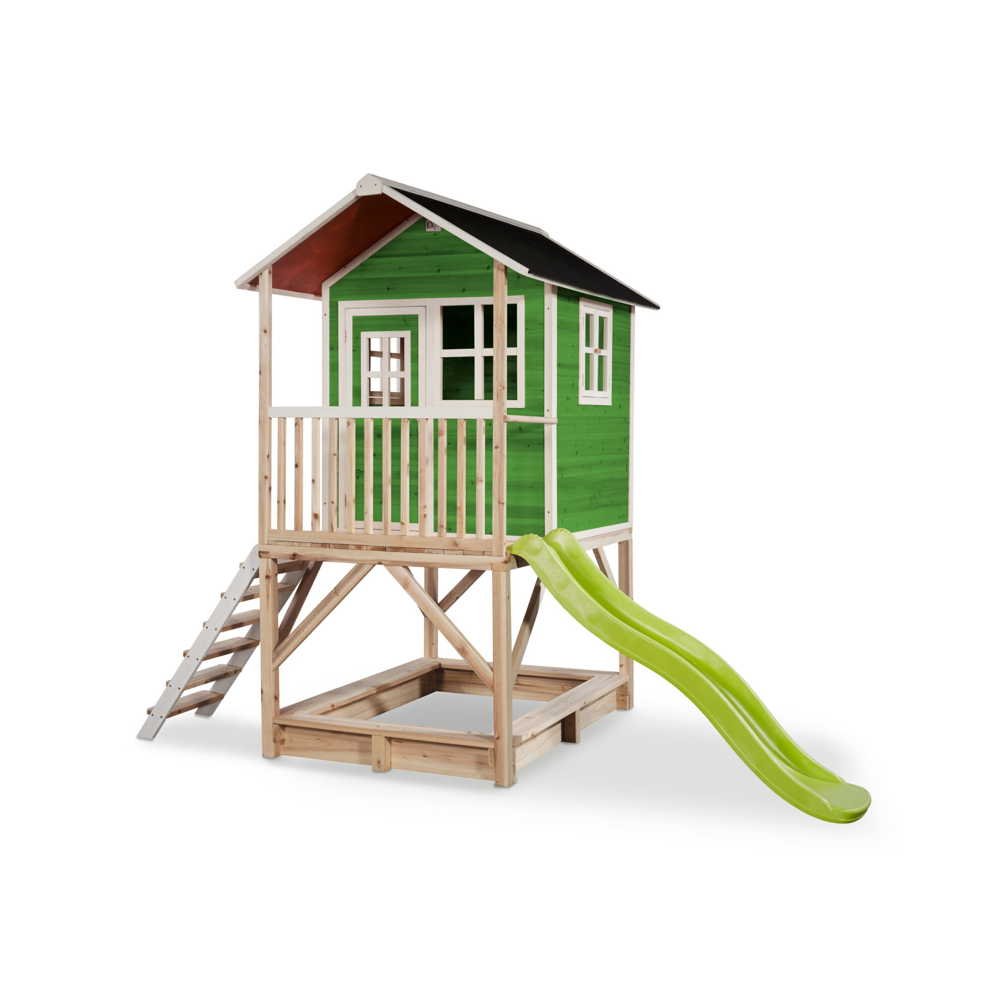 EXIT Toys Spielturm »Loft Spielhäuser«, BxHxT: 190 x 253 x 329 cm, grün - Image 3