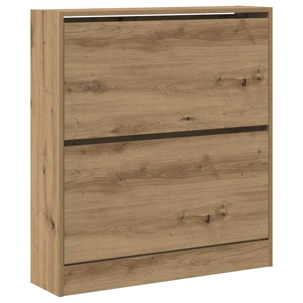 Armoire À Chaussures Avec Stockage Chêne Fumé 80 X 21 X 87.5 Cm Vidaxl