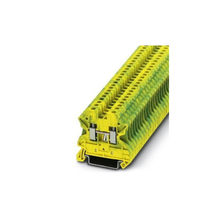 Blocs de jonction simple - UT 2,5 - 2 Connexions - Raccordement vissé - Jaune / vert