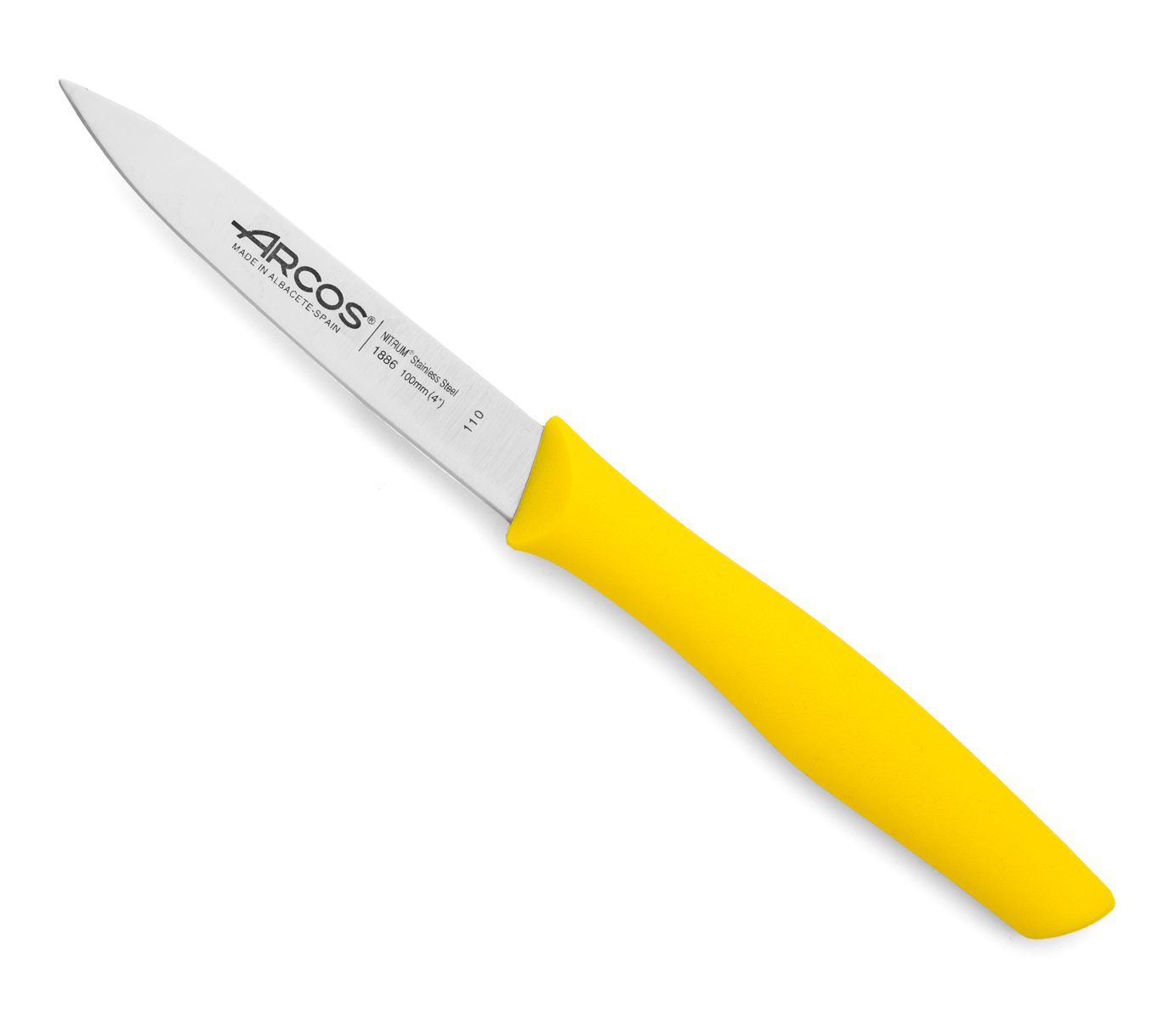 Arcos Gelb - Messer Mondador Nova 188625 Edelstahl Nitrum Und Mango Polypropylen, E Klinge Von 10 Cm Im Displaykarton