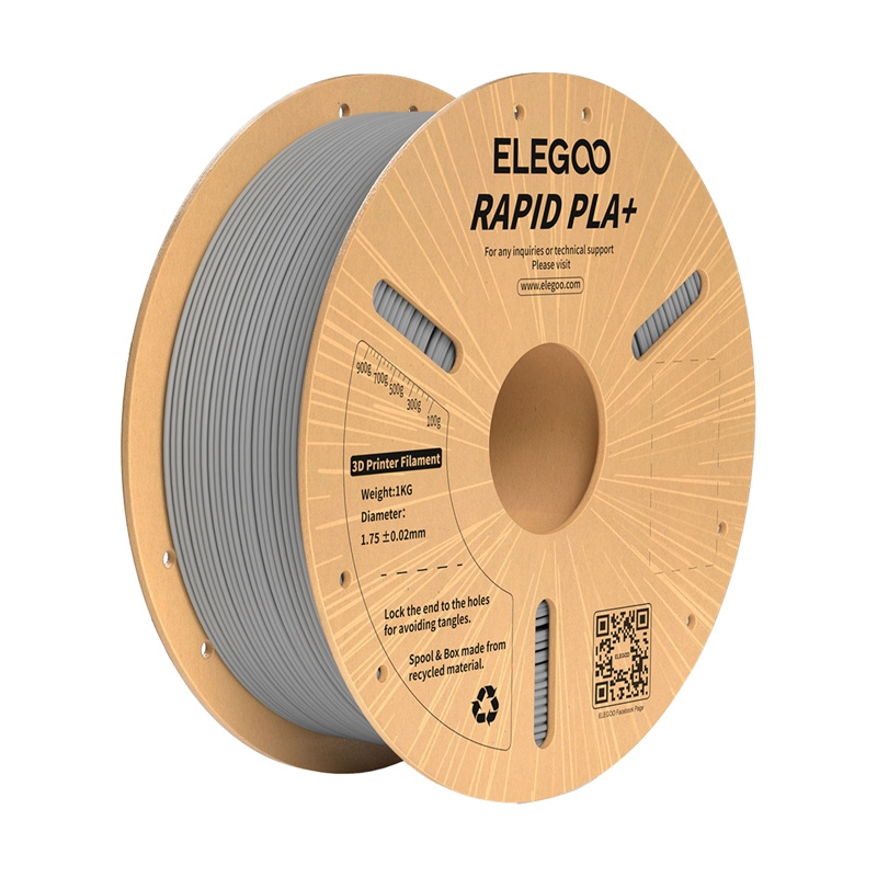 Elegoo Rapid PLA+ Filament (Gray) (PLA, 1000 g, 1.75 mm), Filament, Grau - Bild 4