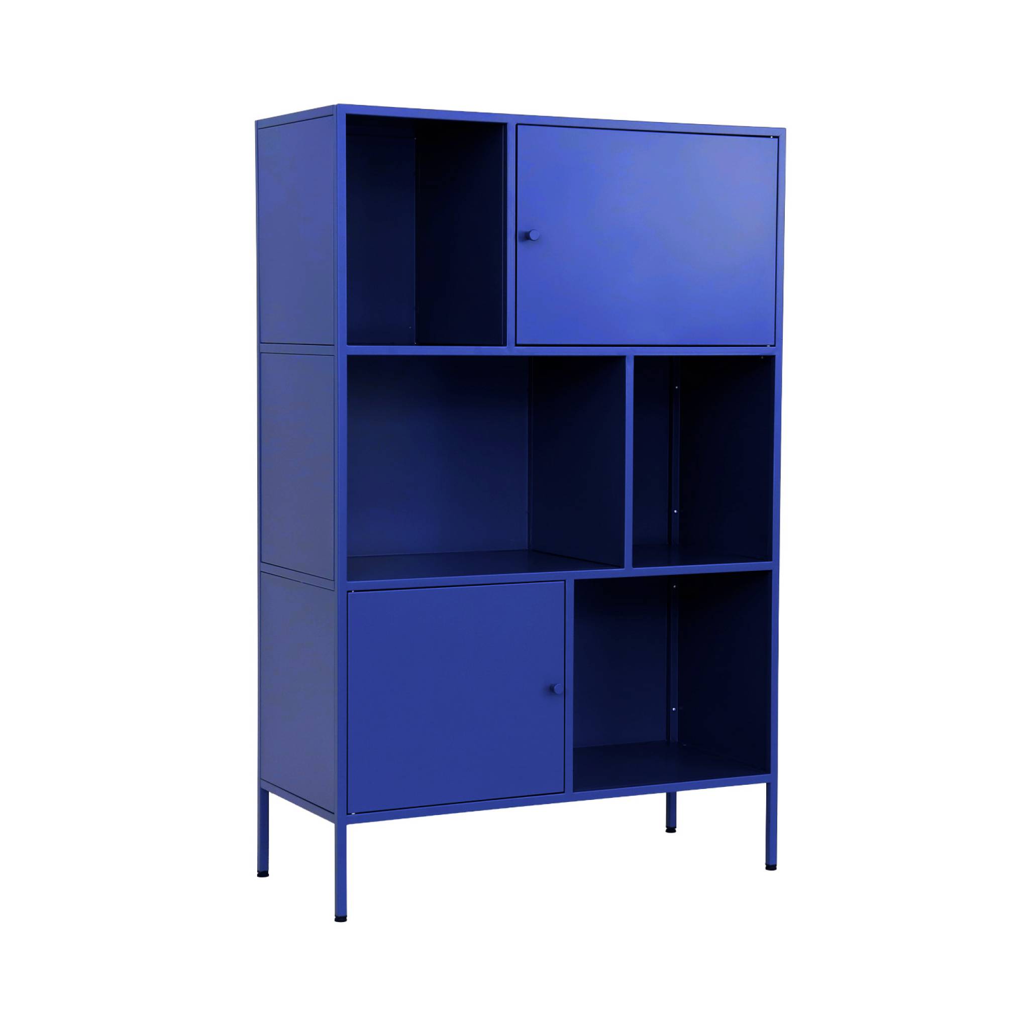 Sweeek Industrial Metal Storage Cabinet With 6 Compartments Blue 80x35x125 Cm - Oklahoma