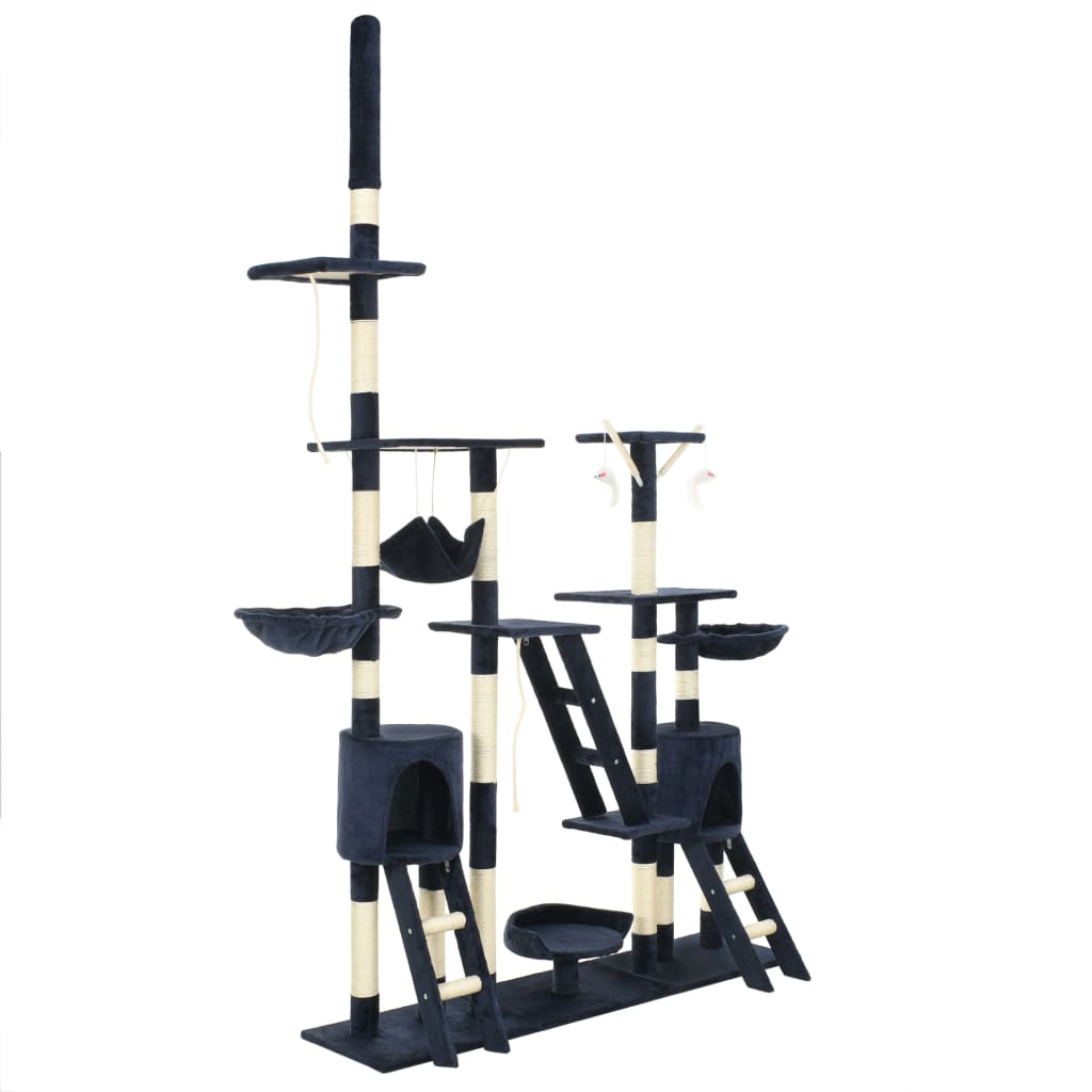Vidaxl Blau - Katzen-Kratzbaum Mit Sisal-Kratzsäulen 230 - 250 Cm