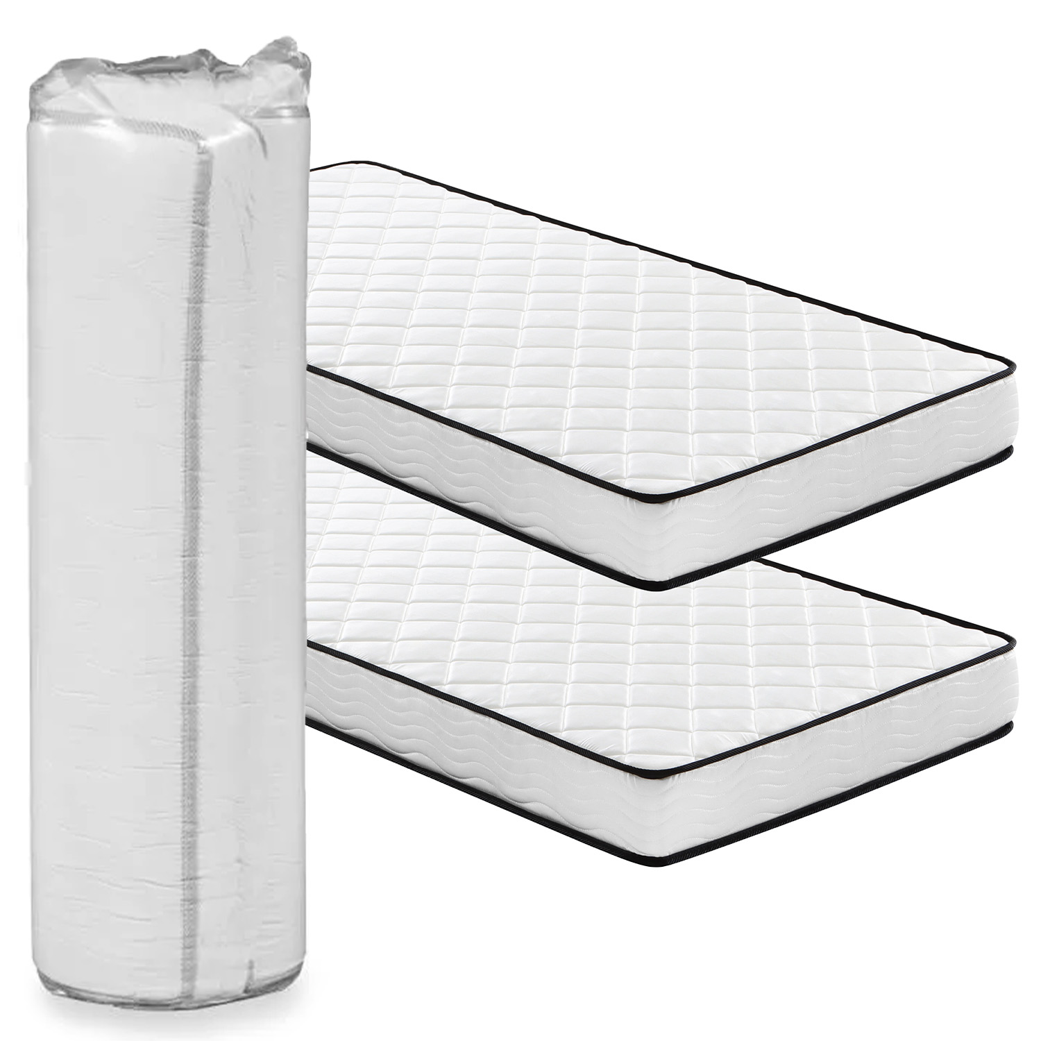 Lot 2 - Matelas 90x200cm - Épaisseur 15 Cm - Luxe Matelas Mémoire De