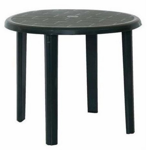 Bica – Table De Jardin Ronde En Polypropylène – Finition Verte