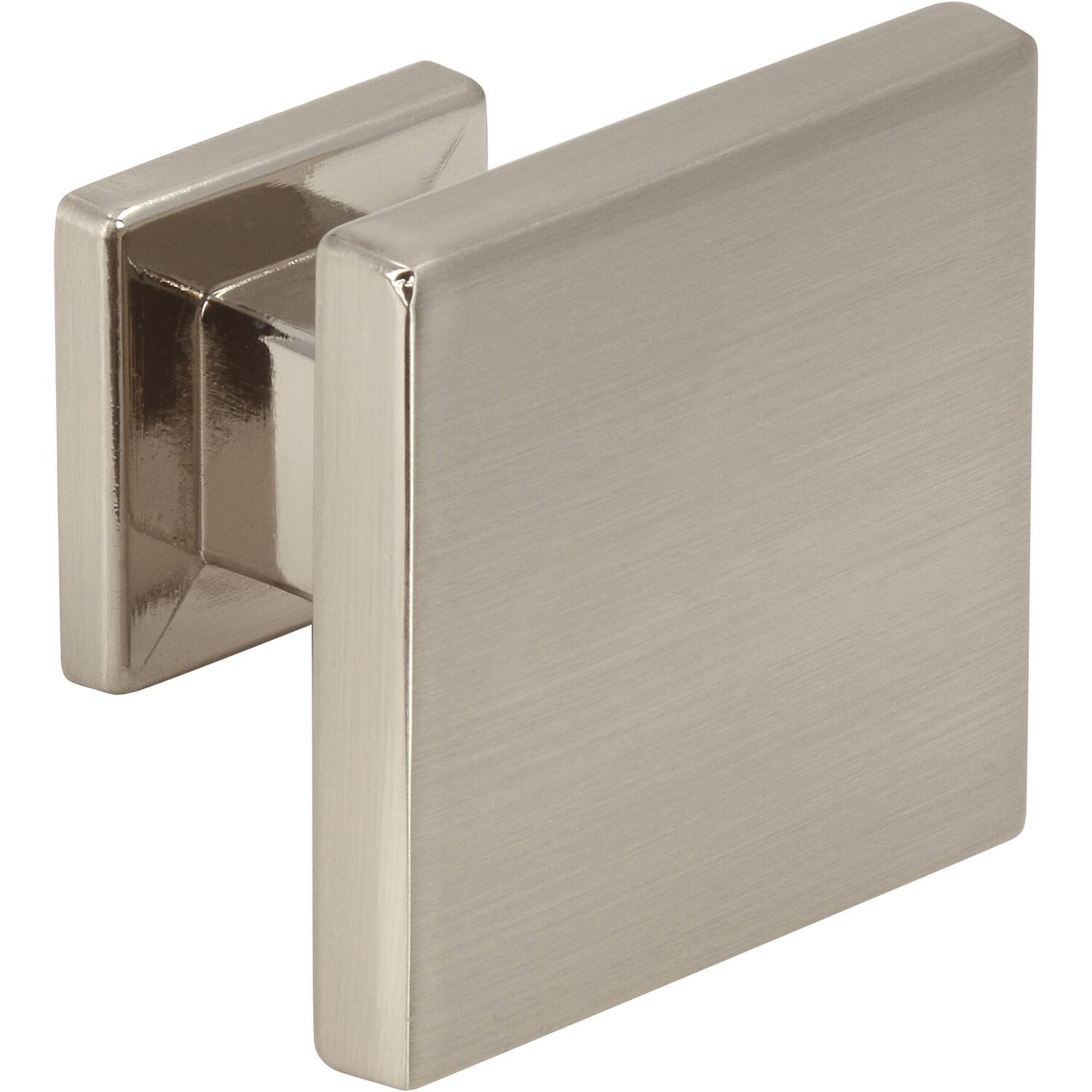 Siro - Möbelknopf Baios 30x30mm - Möbelknauf Quadratisch - Möbelgriff Aus Metall, Zinkdruckguss Vernickelt Feingeschliffen