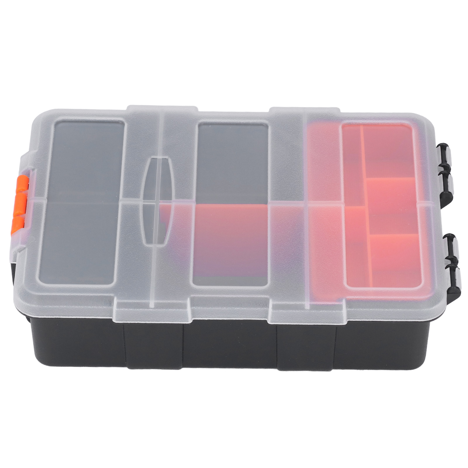 Boîte de rangement à compartiments pour pièces détachées, organisateur d'outils et quincaillerie en PVC, couvercle transparent