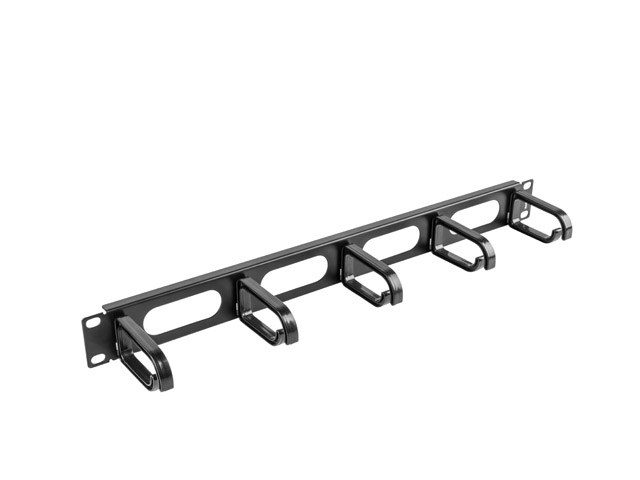 Lanberg Schwarz 19-Zoll-1He-Kabelorganizer Mit 5 Halterungen – Typ B, Ak-1205-B