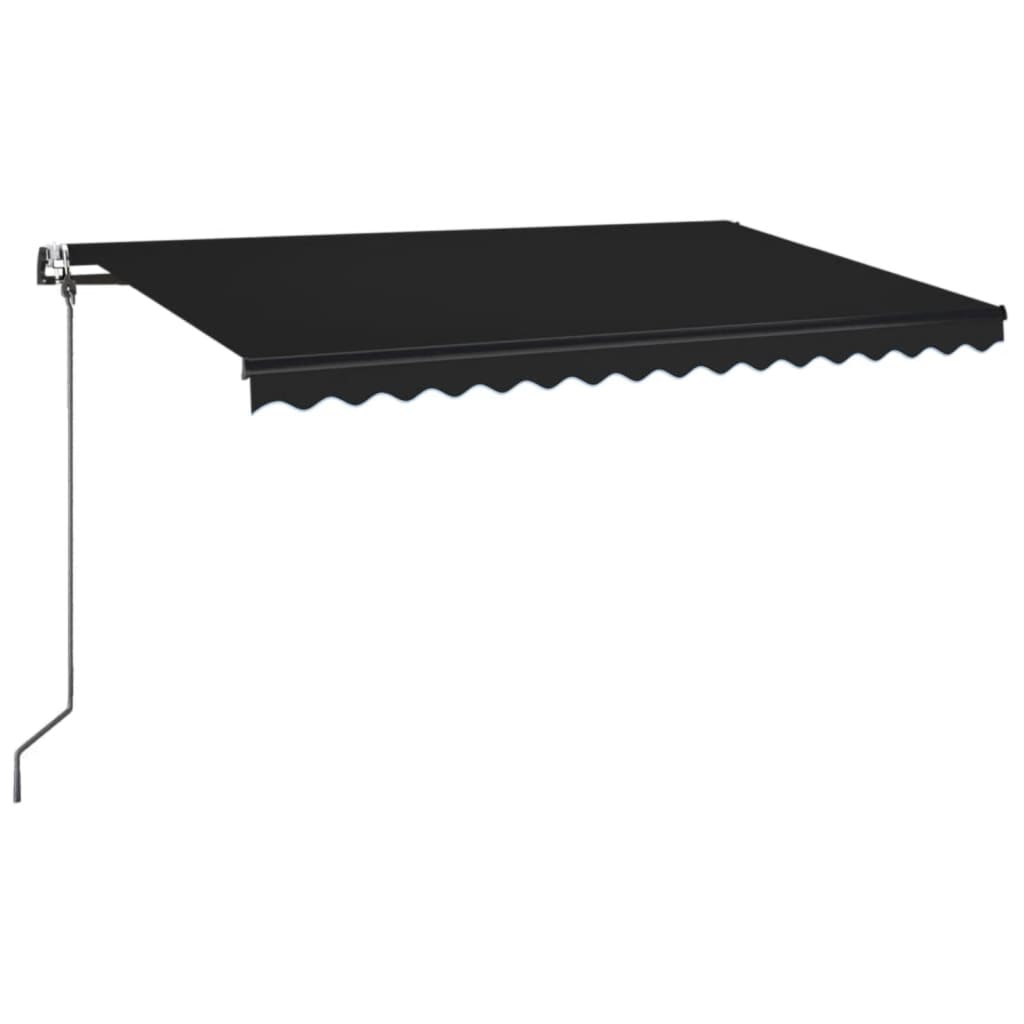 Automatic Awning With Led&wind Sensor 400x350 Cm Anthracite Vidaxl