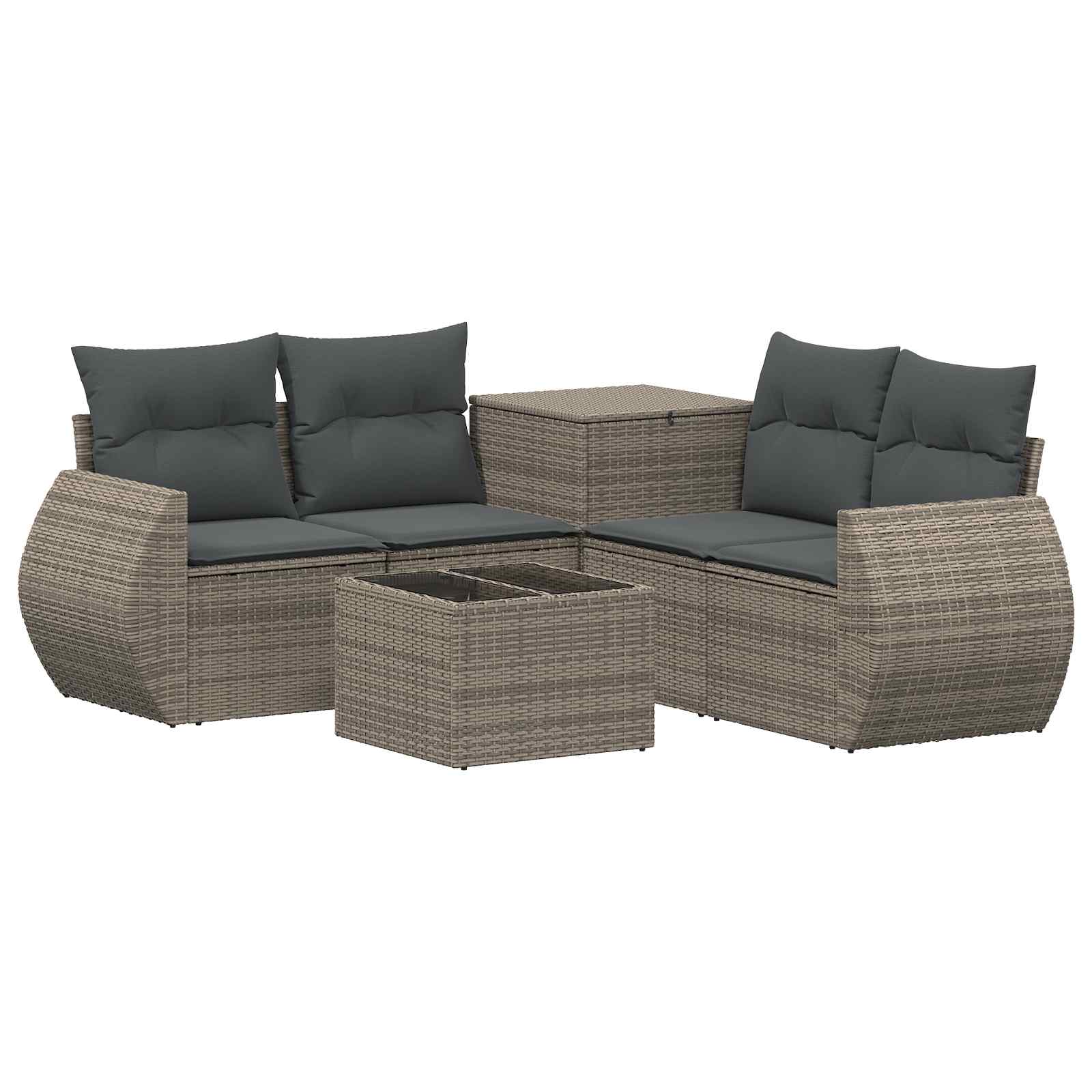 Vidaxl Grau Sofa Set 6 Stk. Und Dunkel 55 X 55 X 37 Cm