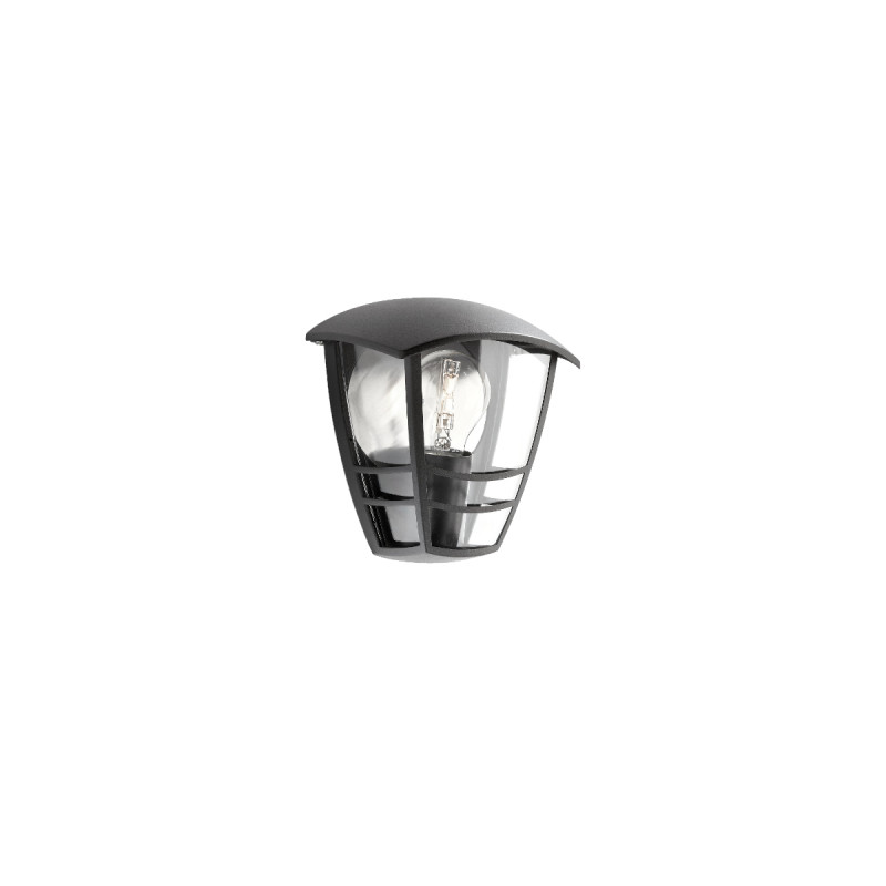 Philips Creek Wandleuchte Außen (Schwarz) - E27 Fassung - Ip44