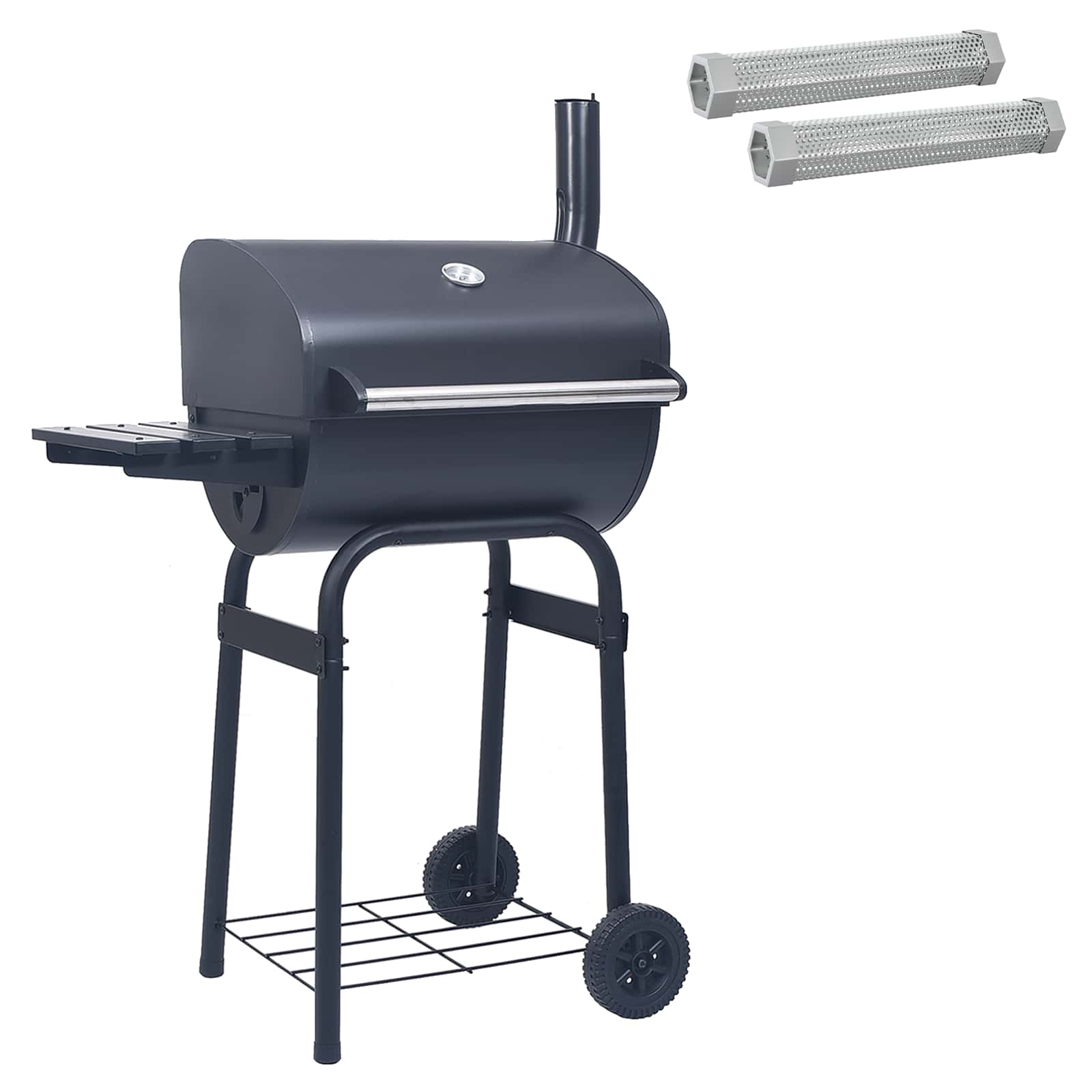 Vidaxl Versilbert Holzkohlegrill 75 X 48 X 120 Cm Silber