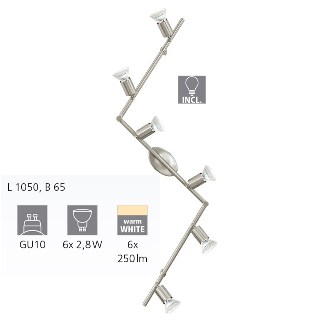 EGLO BUZZ-LED Spot nickel-matt - Bild 6