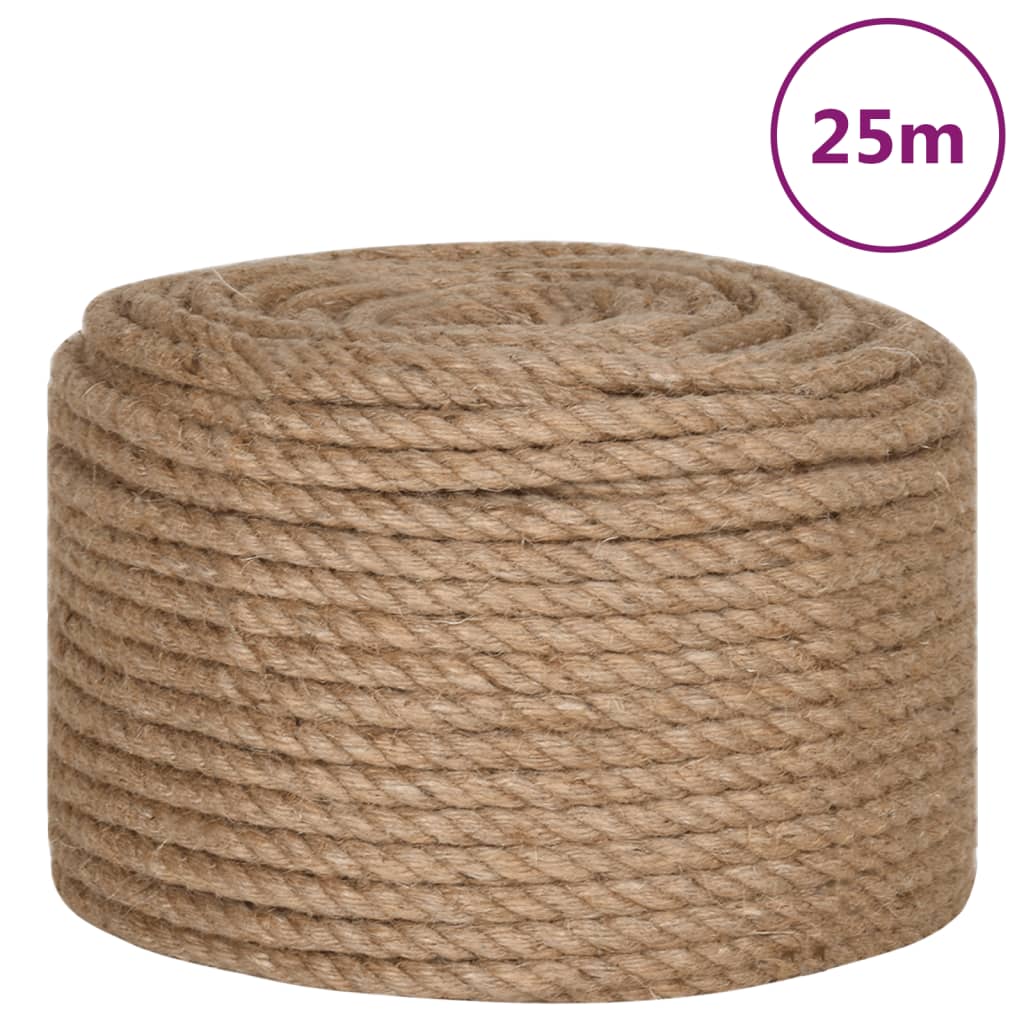 Jute Rope 25 M Long 14 Mm Thick Vidaxl