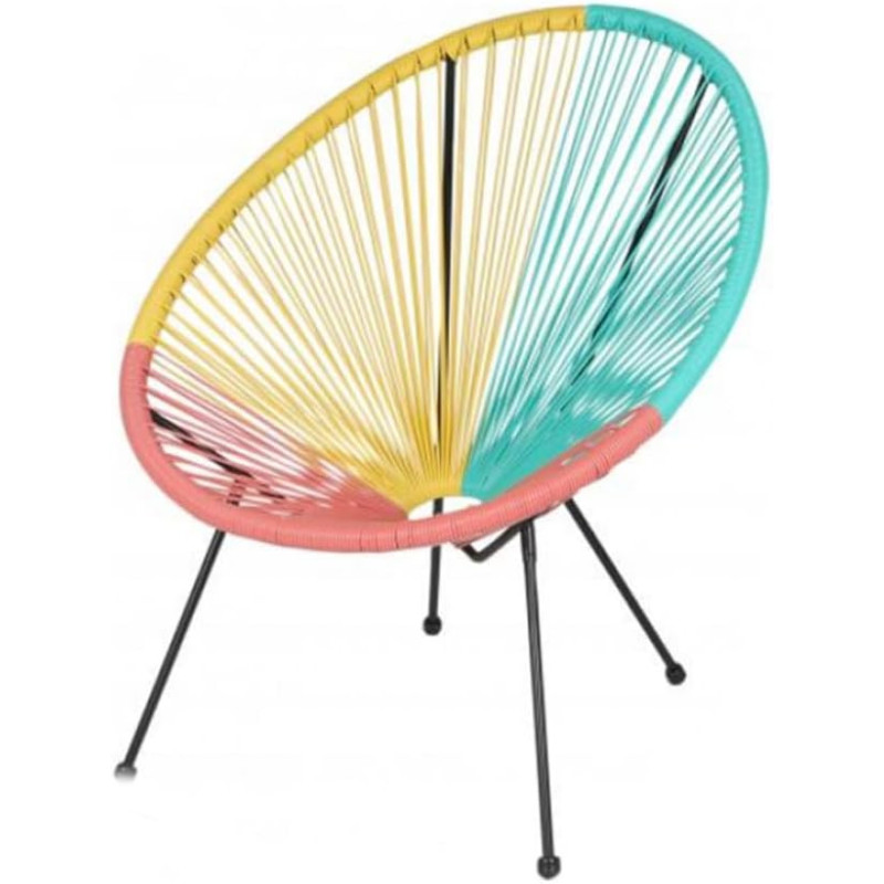 Fauteuil De Jardin En Résine Multicolore – Dimensions L 56 X P 72 X H