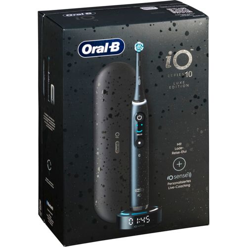 Oral-B iO Series 10 Elektrische Zahnbürste — Electric Toothbrush, Inkl. 1 Aufsteckbürste, iOSense, Lade-Reise-Etui — 7 Putzmodi für Zahnpflege, Zahnbürste Elektrisch, Designed by Braun, Schwarz - Bild 12