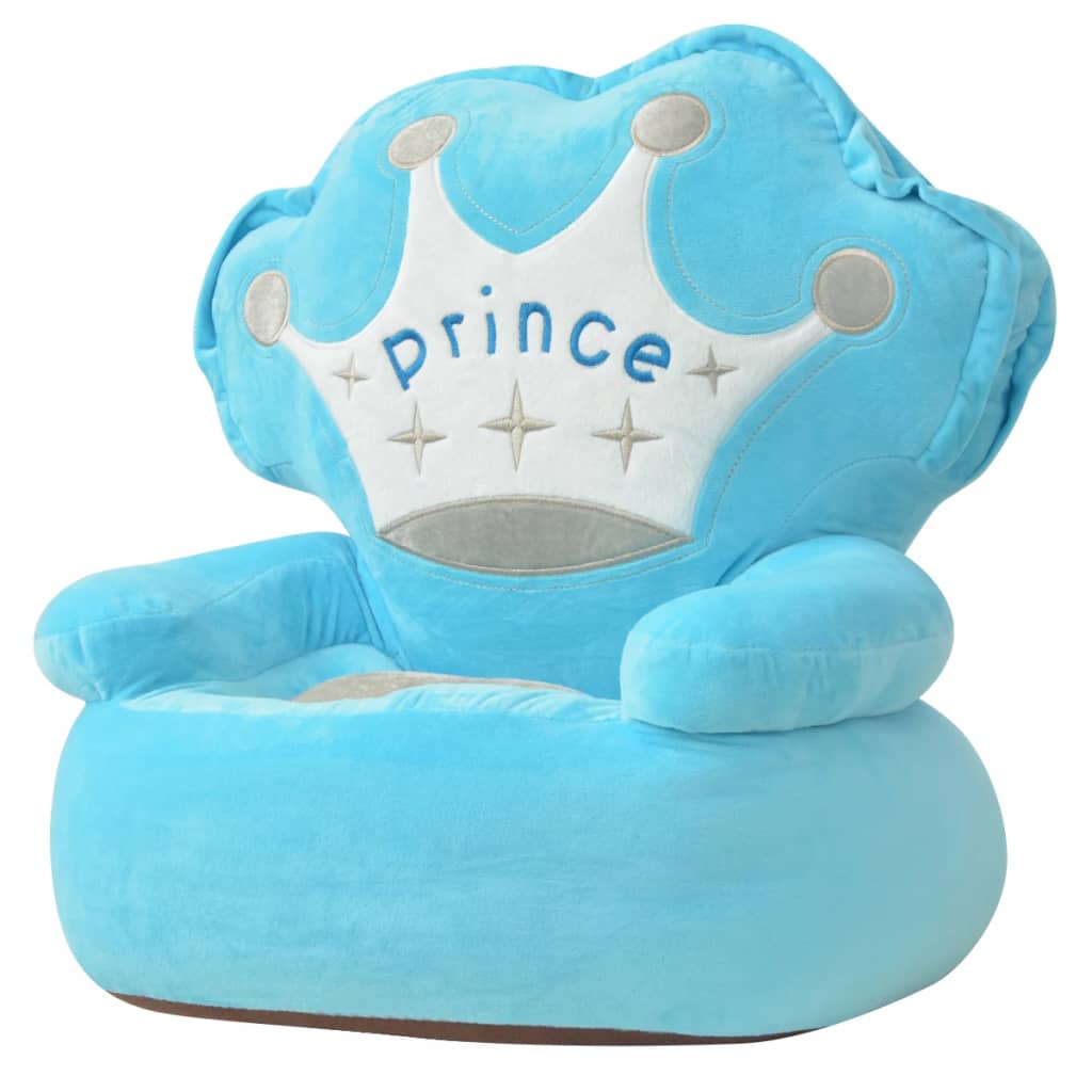 Chaise En Peluche Pour Enfants Prince Bleu - Vidaxl