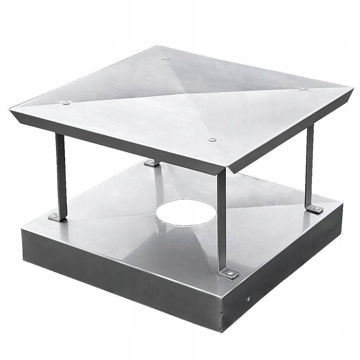 Cappello Camino A Busta In Acciaio Inox 45 X 45 Cm Cappello Camino Con Base OEM