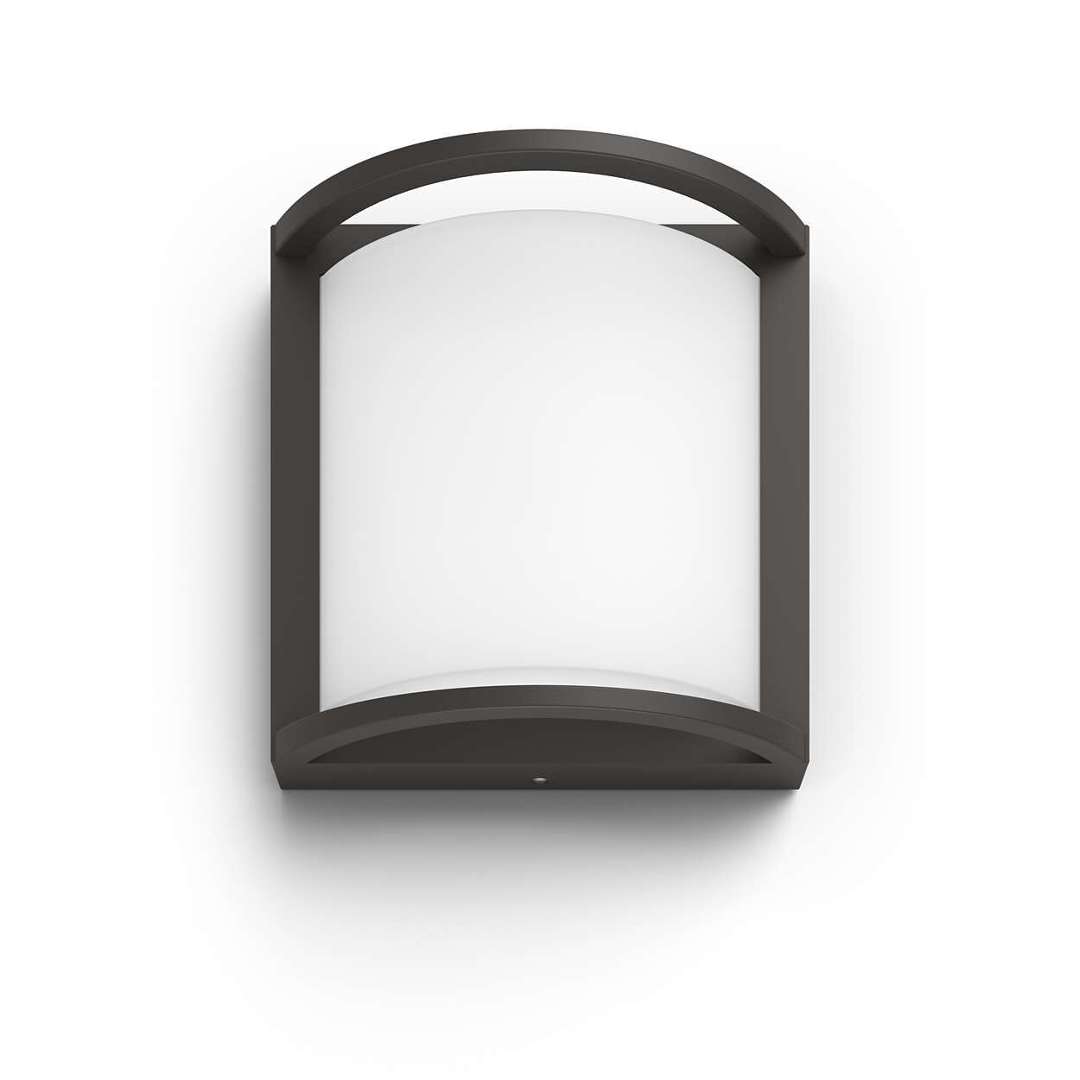 PHILIPS Samondra Outdoor LED Wandleuchte, Aluminium, Anthrazitgrau | Warmweißes Licht 2700 K, 12 W, 1300 lm, Außenleuchte IP44 wetterfest, Integrierte LED, Langlebig, Modernes Design - Bild 6