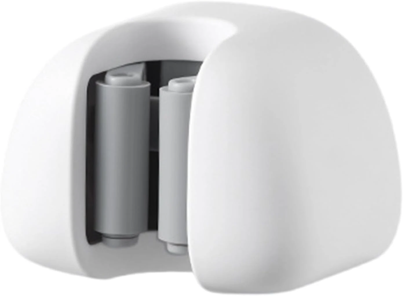 Support de balai à ventouse en PP, ABS et silicone, blanc, fixation murale