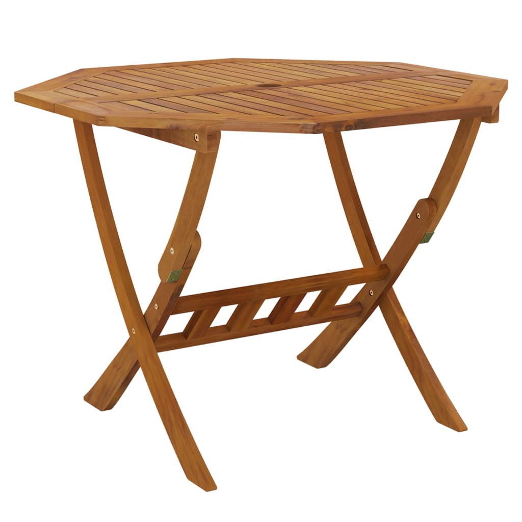 Vidaxl – Table Pliable De Jardin 90x75 Cm En Bois D'Acacia Massif – Design Pliable Pour Gain De Place – Surface Facile À Nettoyer