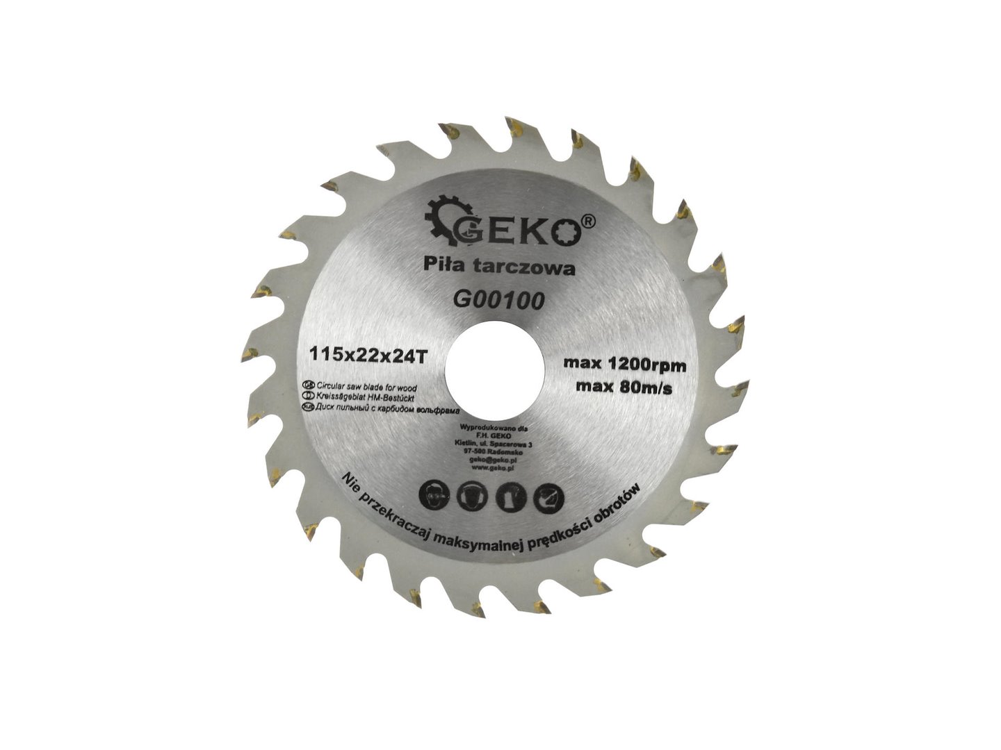 Geko Holzsägeblatt 115x22x24t(200)