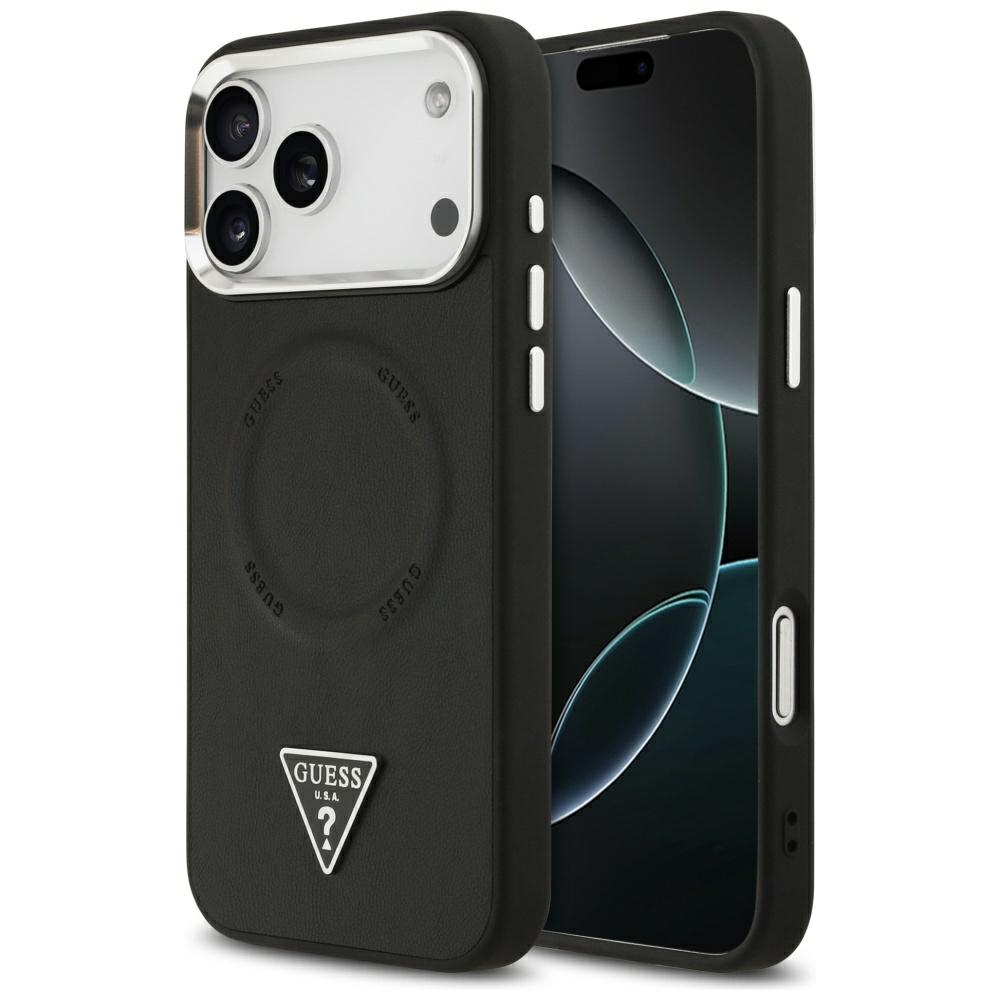 Guess Triangle Logo Magnetisch Hülle Kompatibel Mit Iphone 17 Pro Schwarz