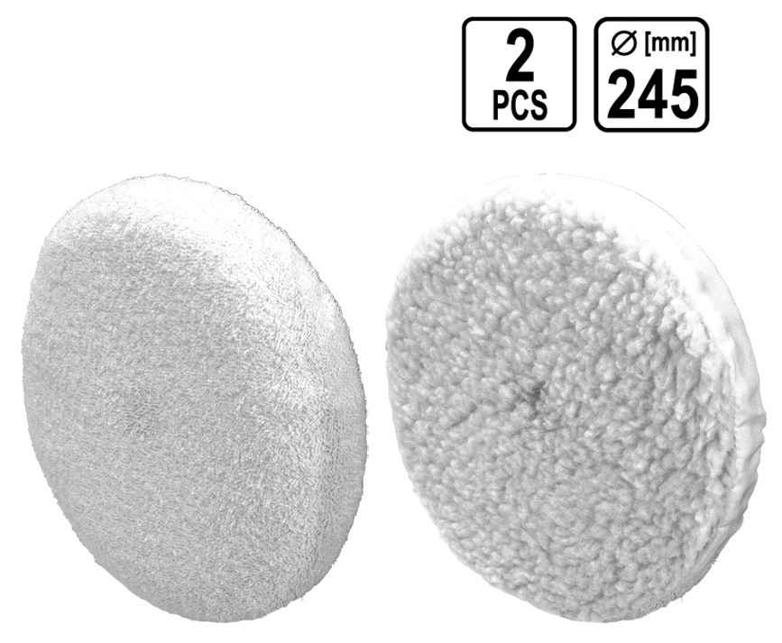 Vorel Rot Polierpads 245 Mm, 2 Stück Für 82940