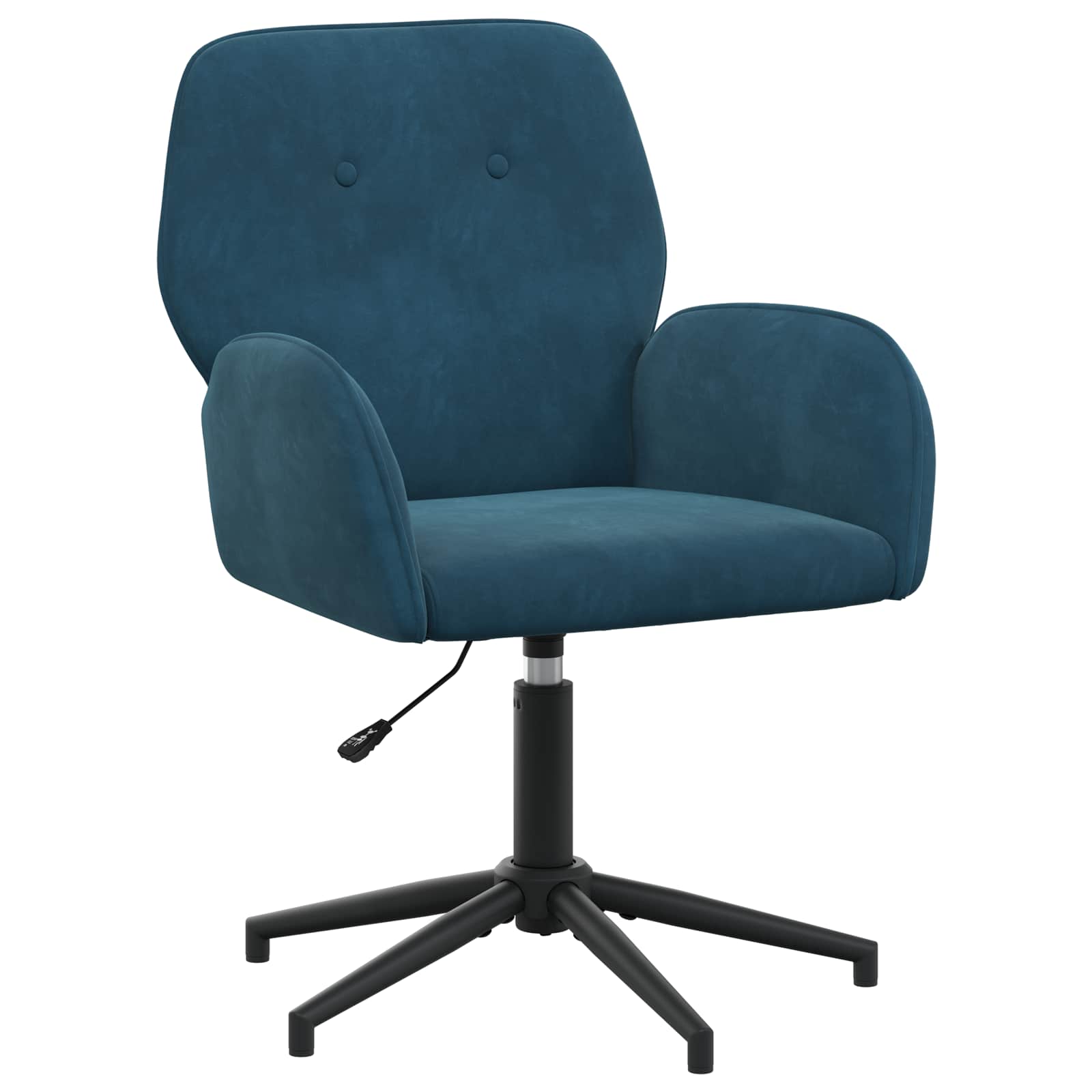 Chaise De Bureau Pivotante 54 X 55 X 90 Cm Bleu Velours Vidaxl