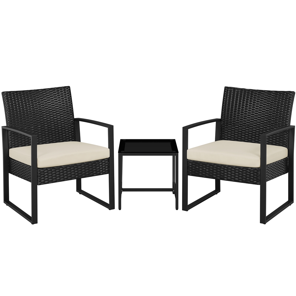 Yaheetech - Salon De Jardin 2 Fauteuils Et 1 Table Basse Pour