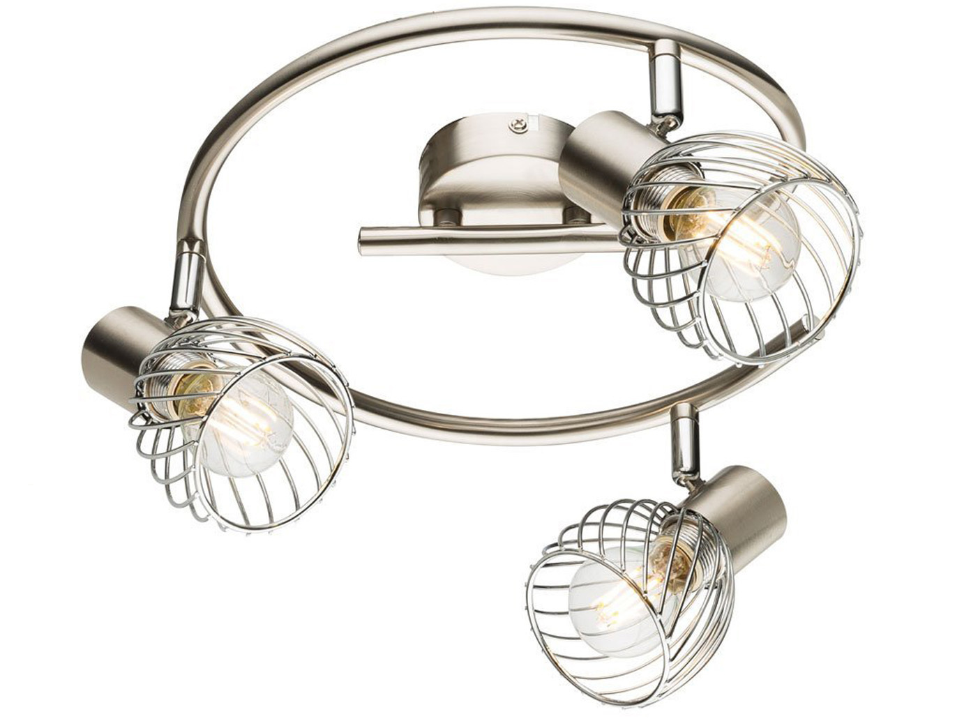 Globo Silber Deckenleuchte, Deckenleuchte Nickel Matt 3Xe14 (E14) - Bild 3