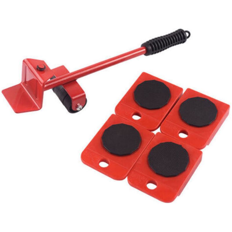 Chariot de déplacement de meubles à base plate-forme, 4 roues pivotantes 360°, charge 1 300 lb, bleu
