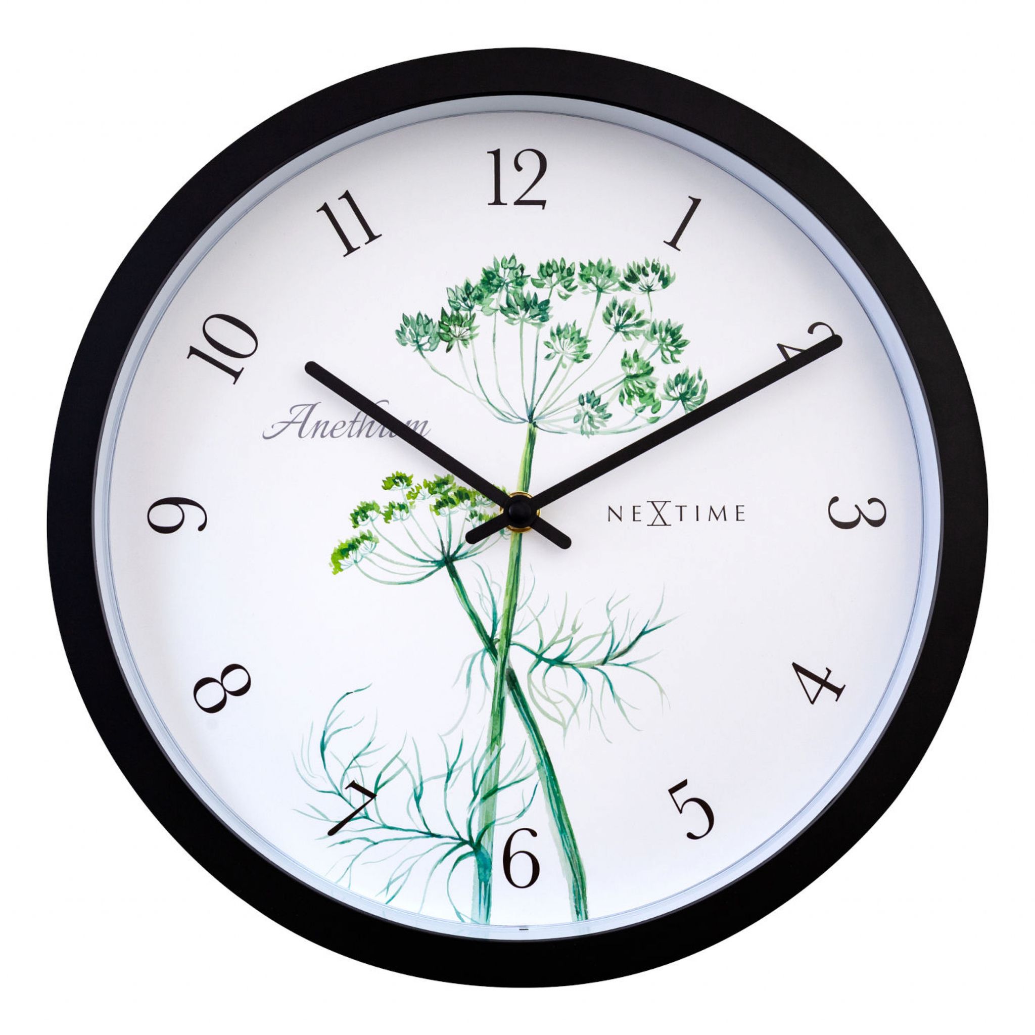Nextime Schwarz - Wanduhr Anethium Kunststoff Ø 30,5 Cm Innen/Außen Gartenuhr