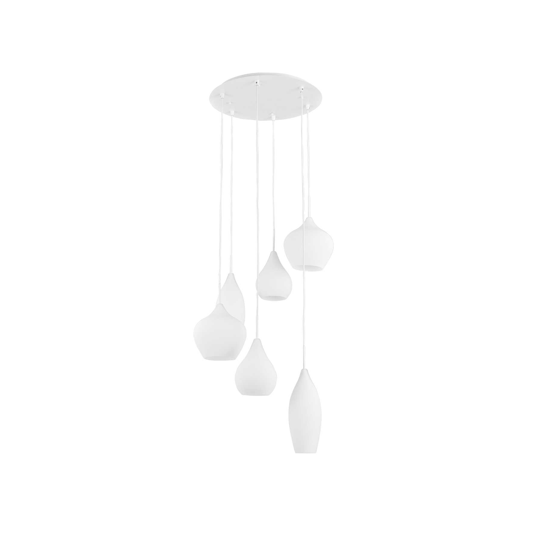 Ideal Lux Weiß - Soft - 6 Light Spiral Cluster Deckenanhänger E14