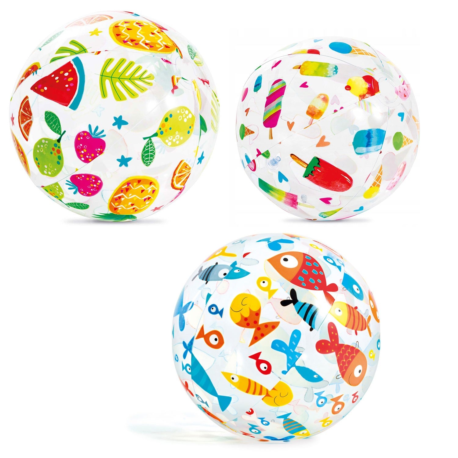 2 Stück INTEX Lively 59040NP Wasserball aufblasbar sortiert NEU - Image 5